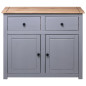 Buffet Gris 93x40x80 cm Pin solide Assortiment Panama