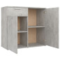 Buffet gris béton 80x36x75 cm bois d ingénierie