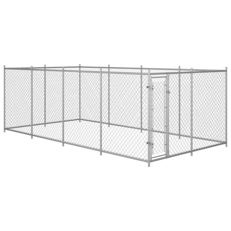 Chenil extérieur pour chiens 7,6 x 3,8 x 1,9 m