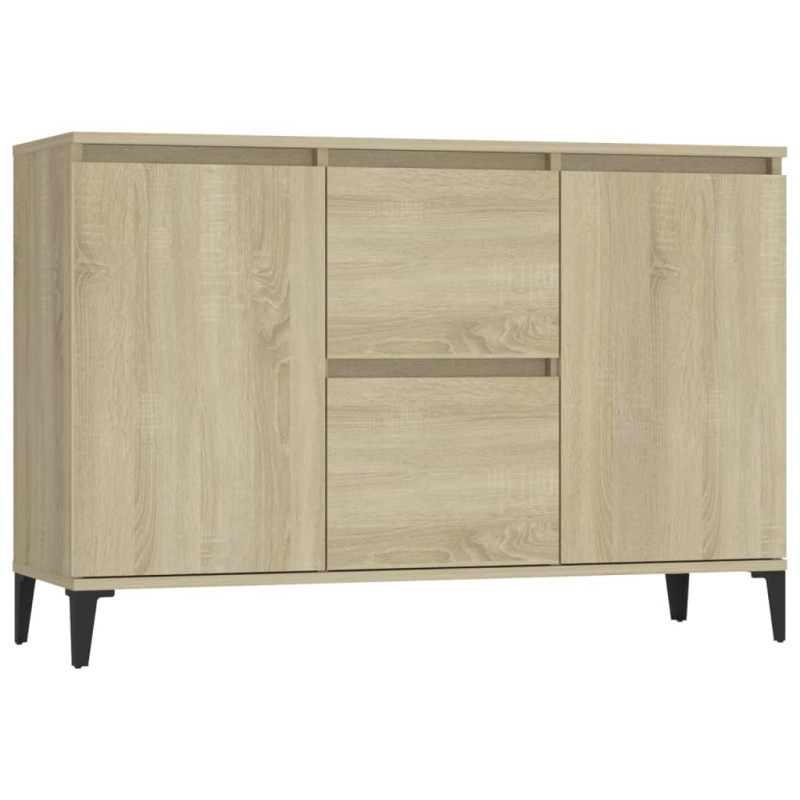 Buffet chêne sonoma 104x35x70 cm bois d ingénierie