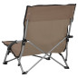 Chaises de plage pliables lot de 2 Taupe Tissu