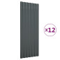 Panneaux de toiture 12 pcs Acier Anthracite 100x36 cm