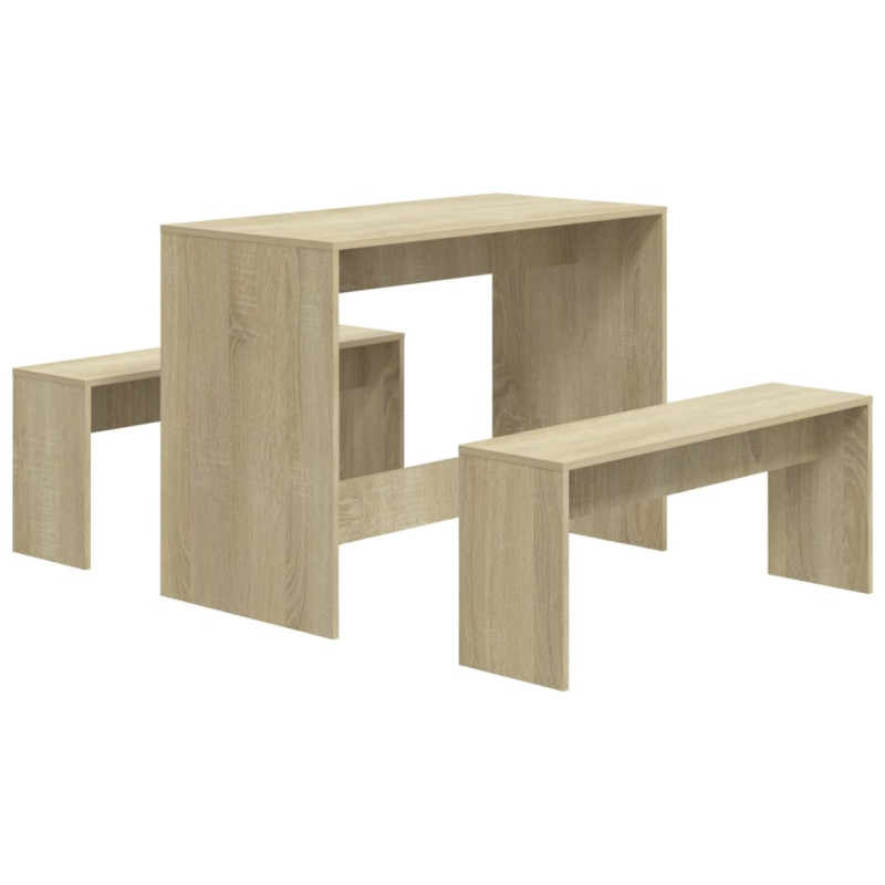 Ensemble à manger 3 pcs Chêne sonoma Bois d ingénierie