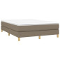 Cadre de lit sans matelas taupe 140x190 cm tissu