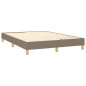 Cadre de lit sans matelas taupe 140x190 cm tissu