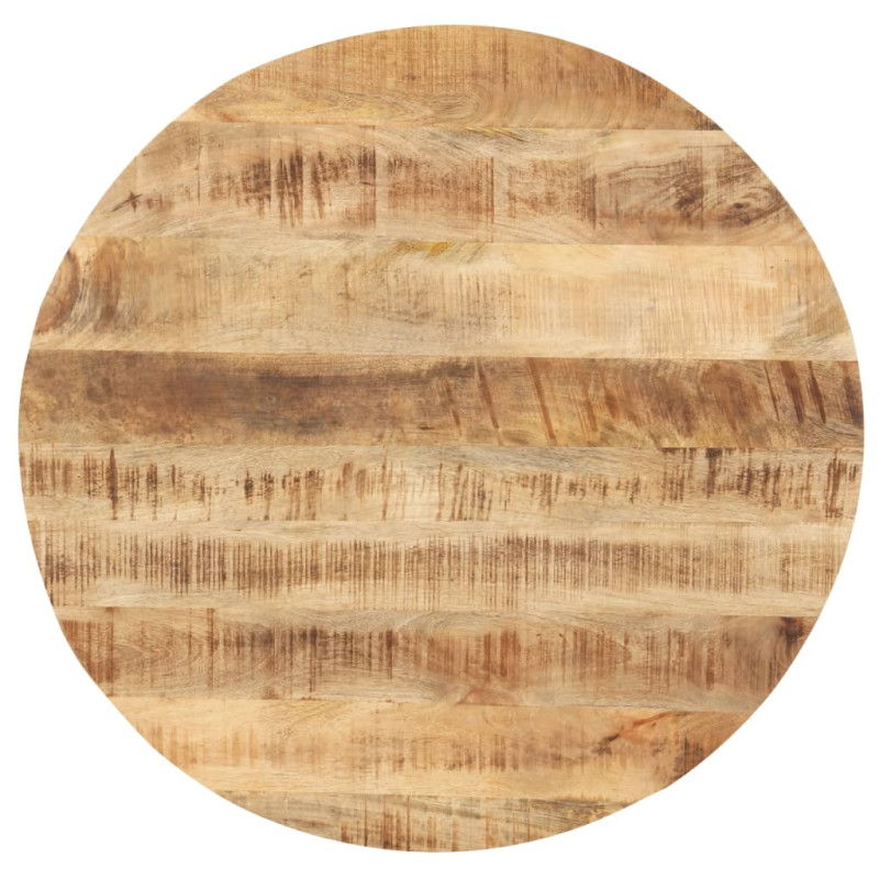 Dessus de table Bois de manguier solide Rond 25 27 mm 80 cm