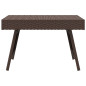 Table d appoint pliable marron 60x40x38 cm résine tressée