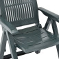 Chaises inclinables de jardin lot de 2 Plastique Vert