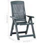 Chaises inclinables de jardin lot de 2 Plastique Vert