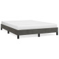 Cadre de lit sans matelas gris foncé 140x190 cm velours