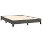 Cadre de lit sans matelas gris foncé 140x190 cm velours