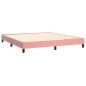 Cadre de lit sans matelas rose 160x200 cm velours