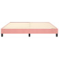 Cadre de lit sans matelas rose 160x200 cm velours