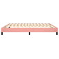 Cadre de lit sans matelas rose 160x200 cm velours