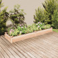 Lit surélevé de jardin doublure 240x60x25 cm bois massif sapin