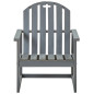 Chaises de jardin lot de 2 Gris Bois d acacia solide