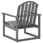 Chaises de jardin lot de 2 Gris Bois d acacia solide