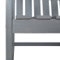 Chaises de jardin lot de 2 Gris Bois d acacia solide