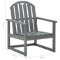 Chaises de jardin lot de 2 Gris Bois d acacia solide