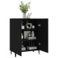 Buffet Noir 70x34x90 cm Bois d ingénierie