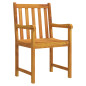 Chaises de jardin lot de 2 Bois d acacia solide