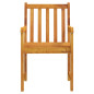 Chaises de jardin lot de 2 Bois d acacia solide