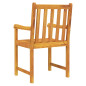 Chaises de jardin lot de 2 Bois d acacia solide