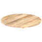 Dessus de table Bois de manguier solide Rond 15 16 mm 60 cm