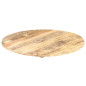 Dessus de table Bois de manguier solide Rond 15 16 mm 60 cm