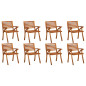 Chaises de jardin lot de 8 Bois d acacia solide