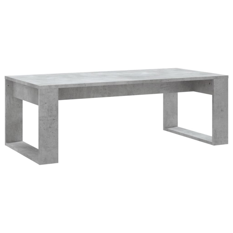 Table basse gris béton 102x50x35 cm bois d ingénierie