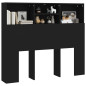 Armoire de tête de lit Noir 120x19x103,5 cm