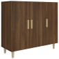 Buffet chêne marron 90x34x80 cm bois d ingénierie