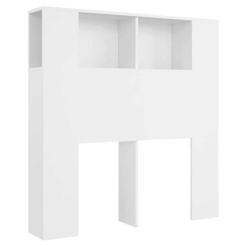 Armoire de tête de lit Blanc 100x18,5x104,5 cm