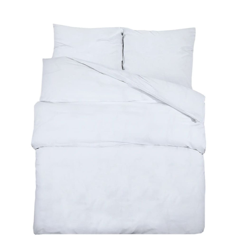 Ensemble de housse de couette Blanc 220x240 cm Microfibre