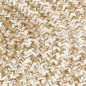 Tapis fait à la main Jute Blanc et marron 180 cm