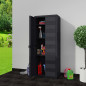 Armoire de rangement de jardin avec 3 étagères Noir