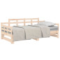 Lit coulissant sans matelas bois de pin massif 2x(90x200) cm