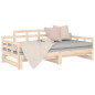 Lit coulissant sans matelas bois de pin massif 2x(90x200) cm