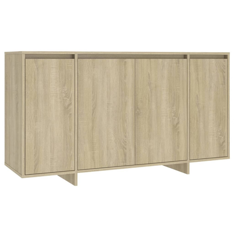 Buffet chêne sonoma 135x41x75 cm bois d ingénierie