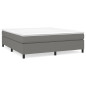 Cadre de lit sans matelas gris foncé 180x200 cm tissu