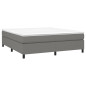 Cadre de lit sans matelas gris foncé 180x200 cm tissu