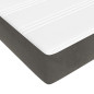 Matelas de lit à ressorts ensachés Gris foncé 120x200x20 cm