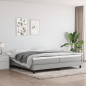 Cadre de lit sans matelas gris clair 200x200 cm tissu