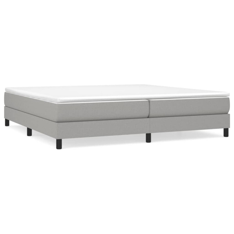 Cadre de lit sans matelas gris clair 200x200 cm tissu