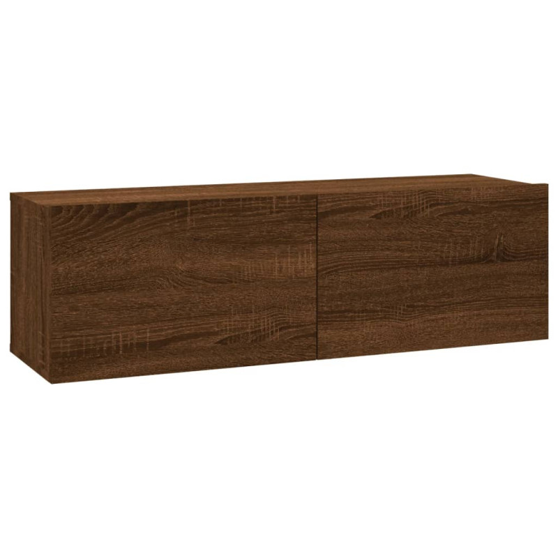 Armoire murale TV Chêne marron 100x30x30 cm Bois d ingénierie