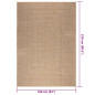 Tapis 160x230 cm aspect jute intérieur et extérieur