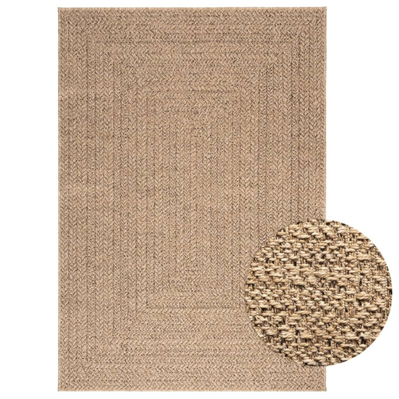 Tapis 120x170 cm aspect jute intérieur et extérieur