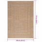 Tapis 120x170 cm aspect jute intérieur et extérieur