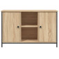 Meuble TV chêne sonoma 100x35x65 cm bois d ingénierie